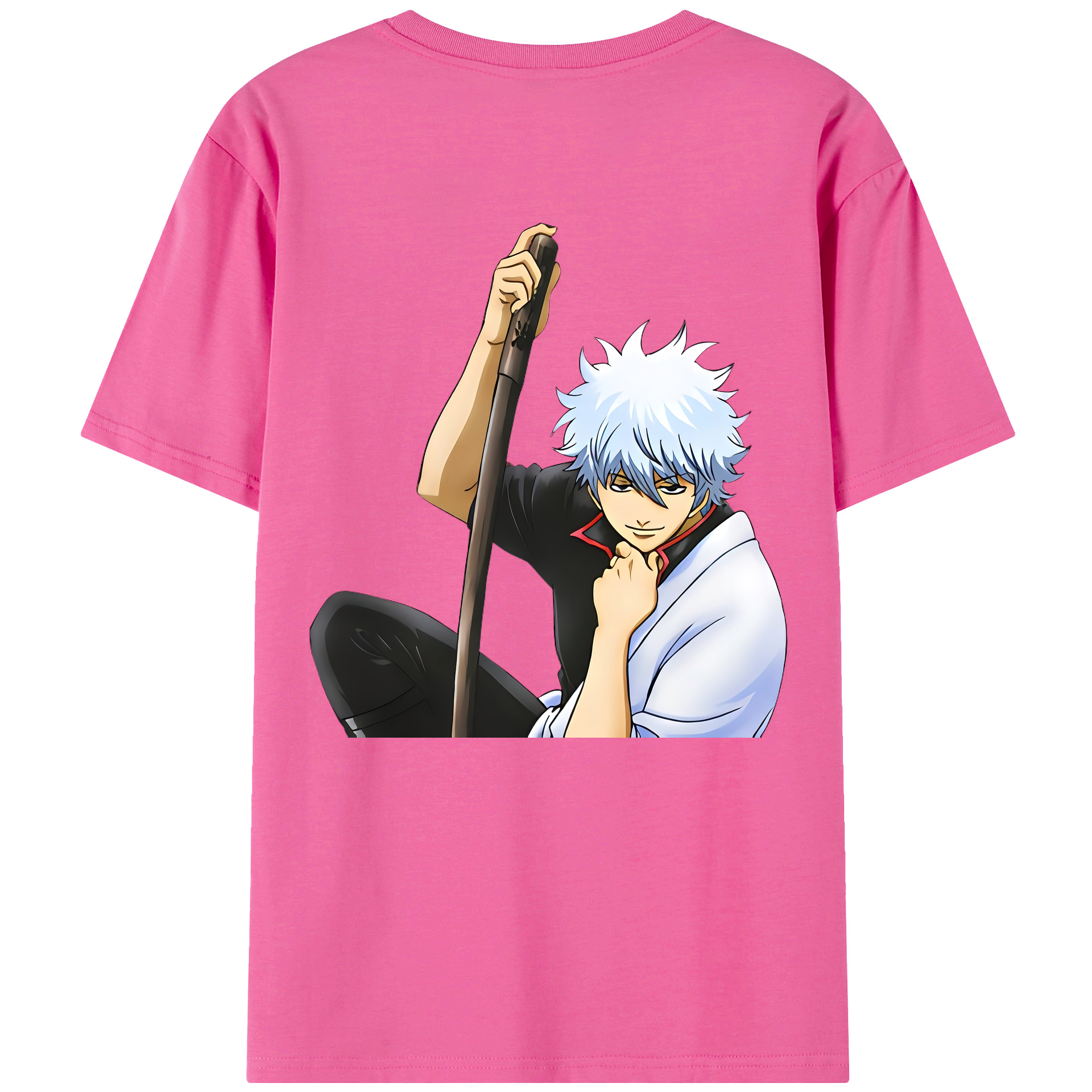 （画像用） ぎんたま 坂田銀時（さかたぎんとき） 神楽 志村新八（しむら しんぱち） GINTAMA Sakata Gintoki Kagura Shimura Shinpachi レディース半袖Tシャツ(バックプリント)